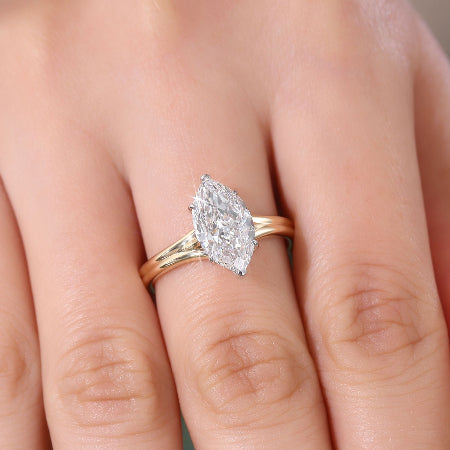 luxury marquise lab grown diamond ring