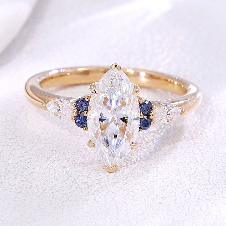 3ct marquise cut moissanite ring women engagement ring