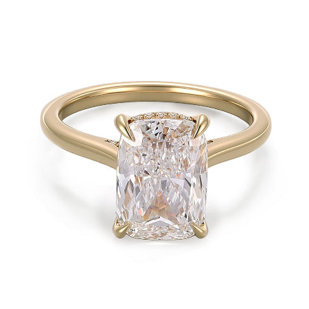 Elogated Cushion Lab Grown Engagement Ring