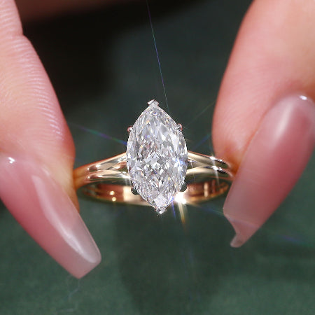 luxury marquise lab grown diamond ring