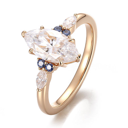 3ct marquise cut moissanite ring women engagement ring