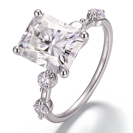 Unique Radiant Cut Promise Ring for Women