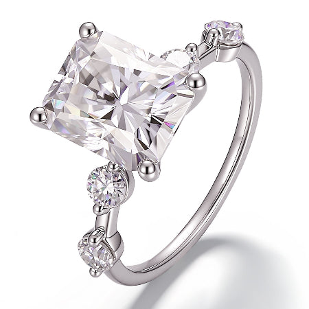 unique radiant cut promise ring for women