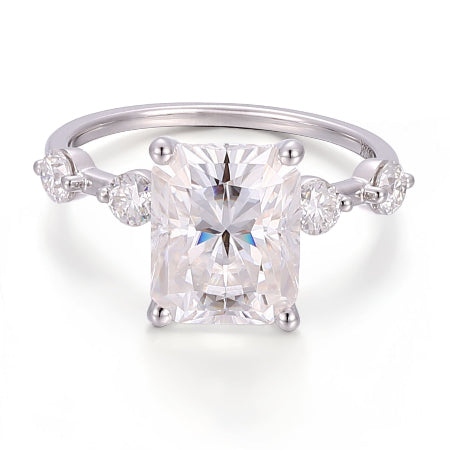 unique radiant cut promise ring for women