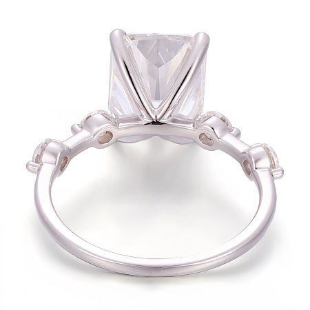 unique radiant cut promise ring for women